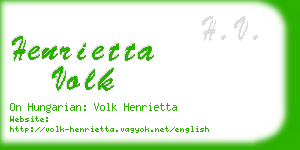 henrietta volk business card